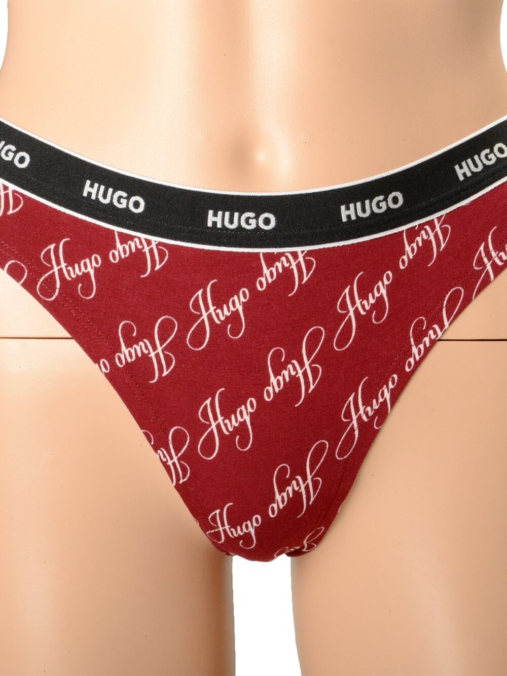 Hugo Boss Women's "Thong Design" Logo Print Thong Panties US S IT 40